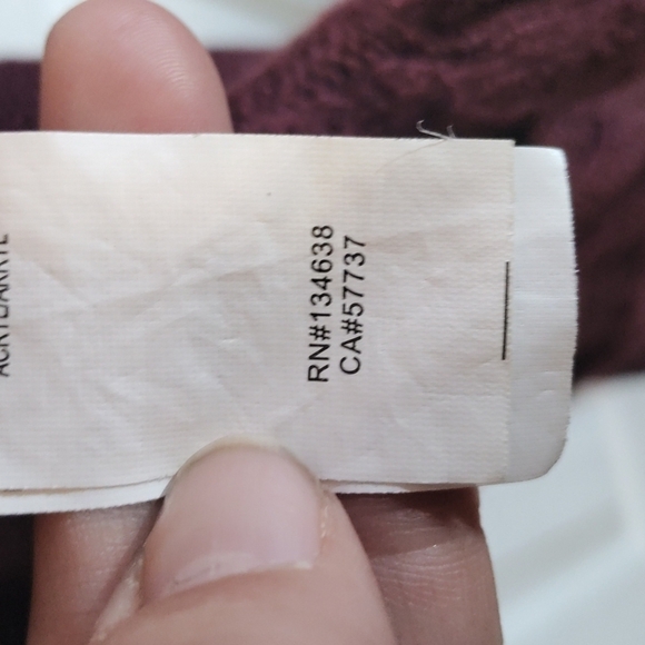 Just Fab open front cardigan sweater 2X burgundy color - Picture 5 of 6